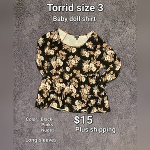 Torrid baby doll top
